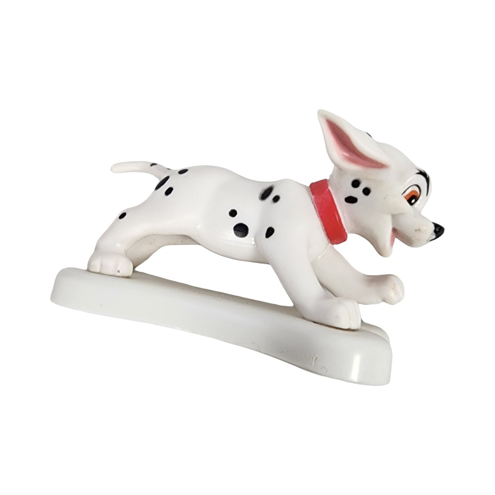 Disney 101 Dalmatians Puppy Figurine DecoPac Bone Base Cake Topper Toy White Red